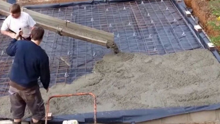 заливка бетона фундамент