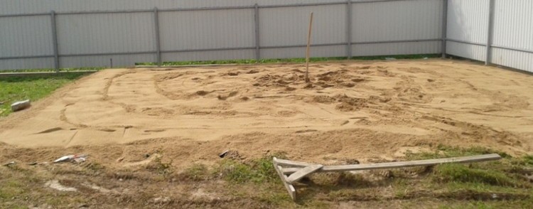 подушка из песка под фундамент